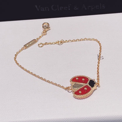 [LUXE]LUCKY SPRING 1 MOTIF PINK GOLD BRACELET